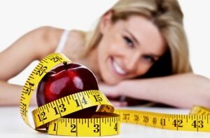 apel dan sentimeter untuk menurunkan berat badan