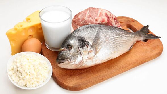 produk dengan protein dan asam amino